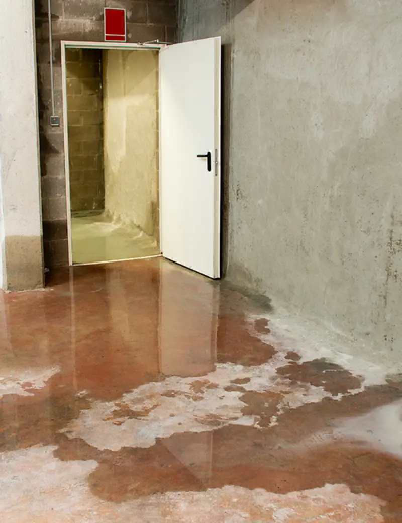 Water seepage in a basement.
