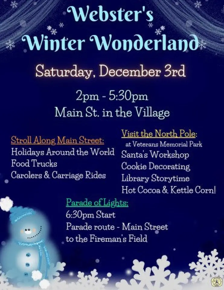 Webster Winter Wonderland..December 3rd, 2022