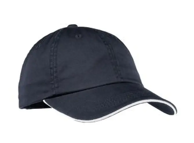Port Authority® Sandwich Bill Cap with Striped Closure - C830 - Navy