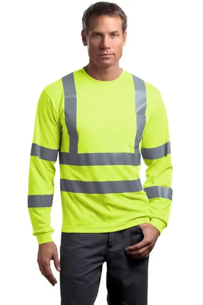 Long Sleeve Snag-Resistant Reflective T-Shirt - CS409