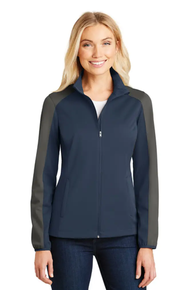 Ladies Active Colorblock Soft Shell Jacket - L718