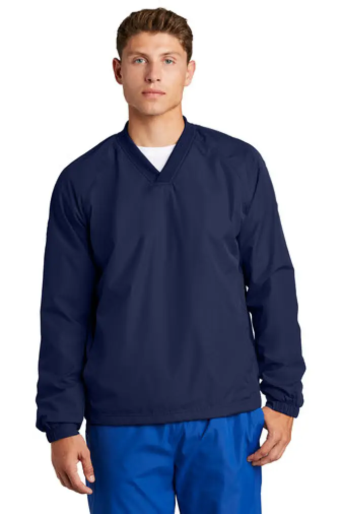 JST72  Sport-Tek® V-Neck Raglan Wind Shirt