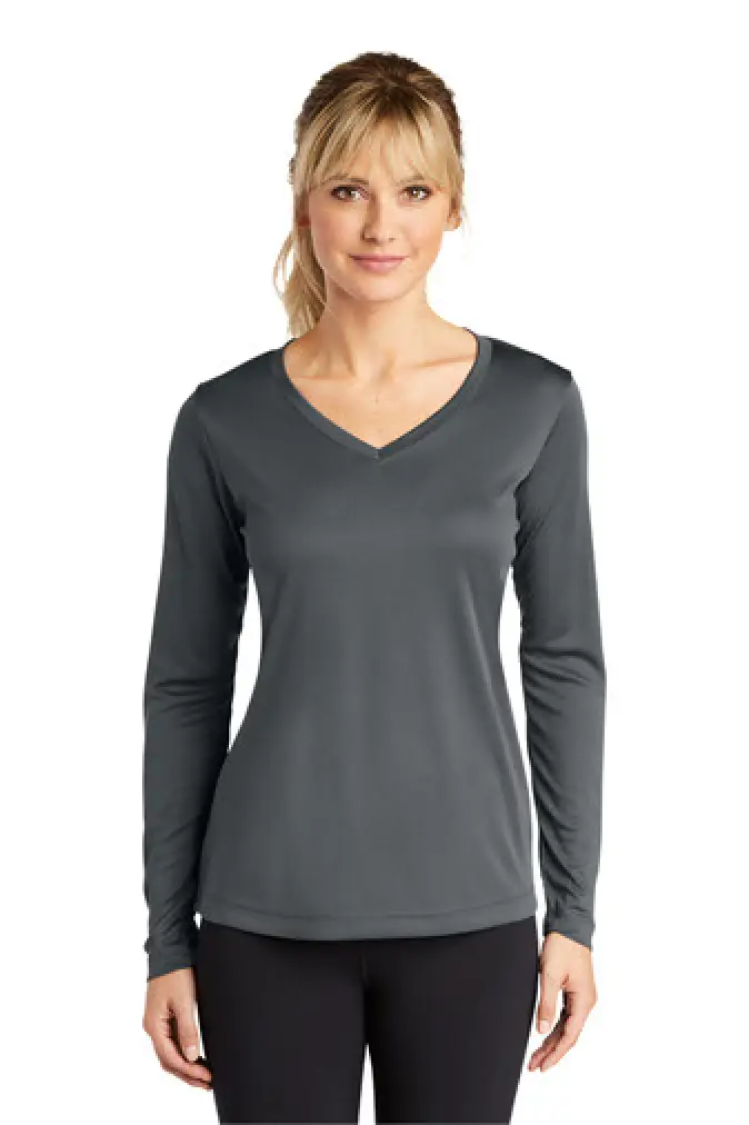 LST353LS Sport-Tek® Ladies Long Sleeve PosiCharge® Competitor™ V-Neck Tee