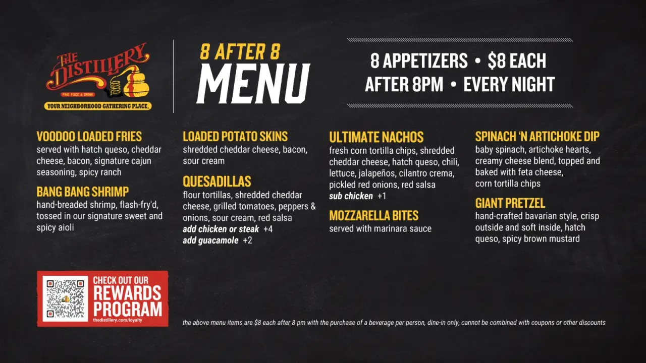 8 After 8 Menu