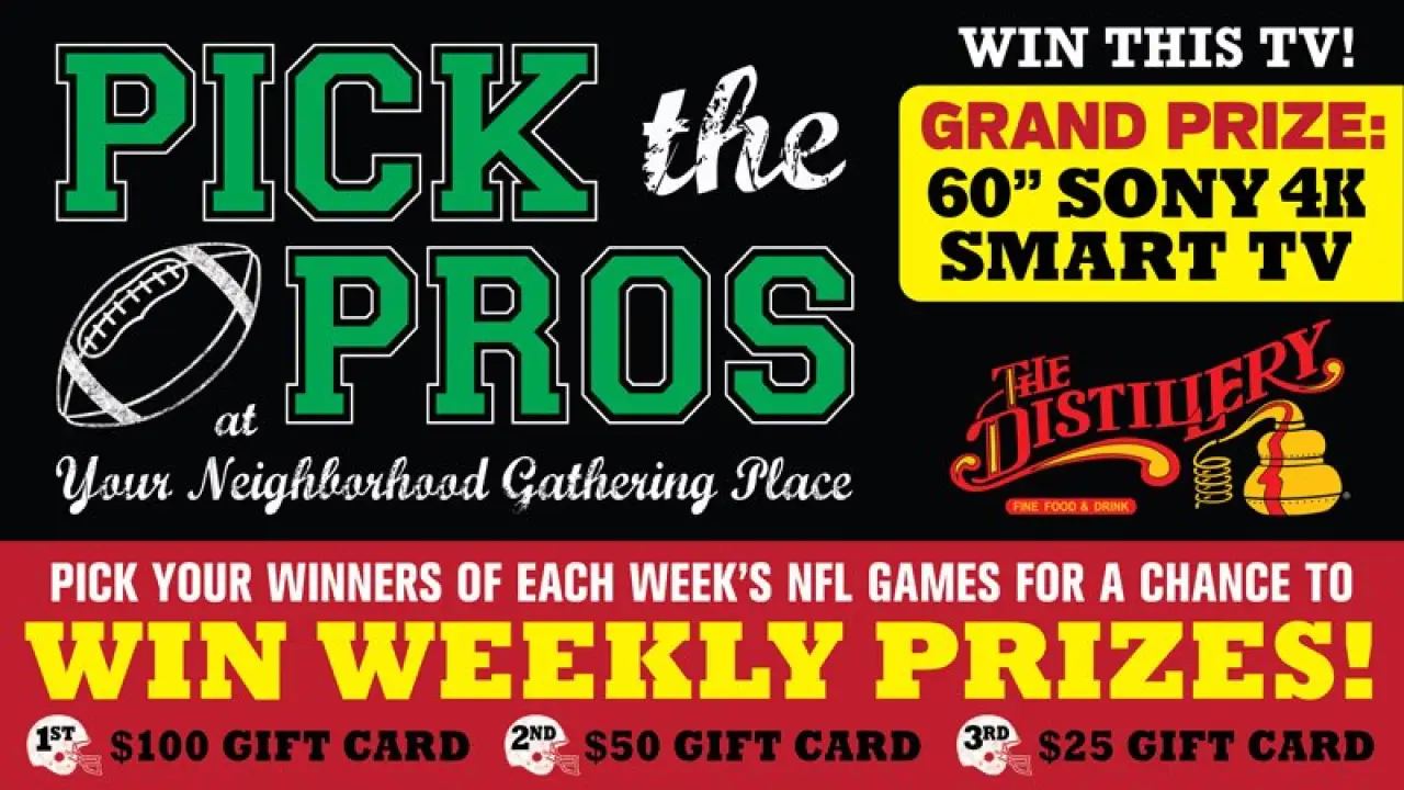 Pick the Pros contest banner with NFL prizes and Sony TV grand prize