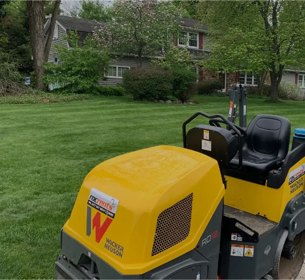 Yellow lawn mower