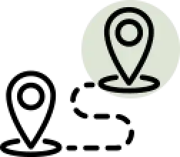 Location pin marking commercial dumpster delivery in Rochester.