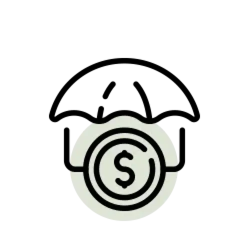 Dollar sign icon representing affordable, upfront pricing.