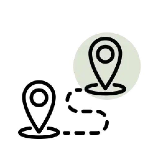 Location pin icon for easy dumpster delivery and pickup.