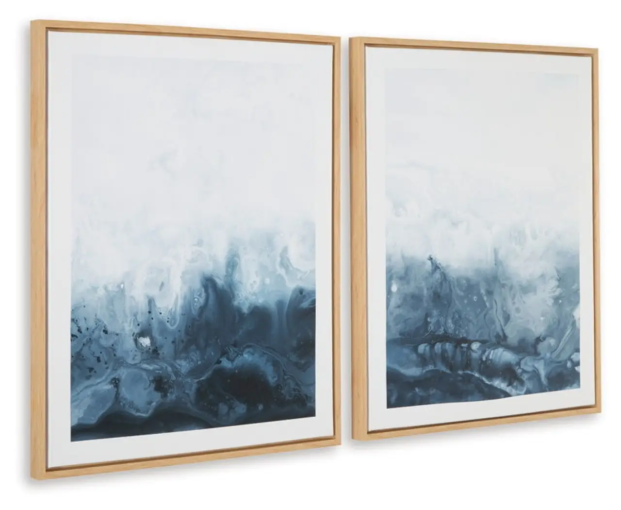 Holport - Wall Art Set (Set of 2) - Blue / White