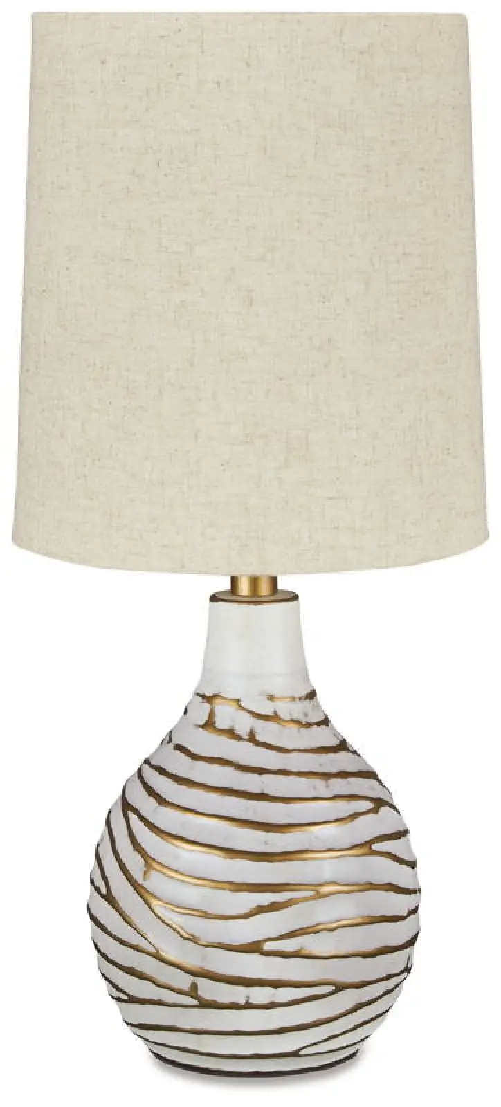 Aleela - Metal Table Lamp  - White / Gold Finish