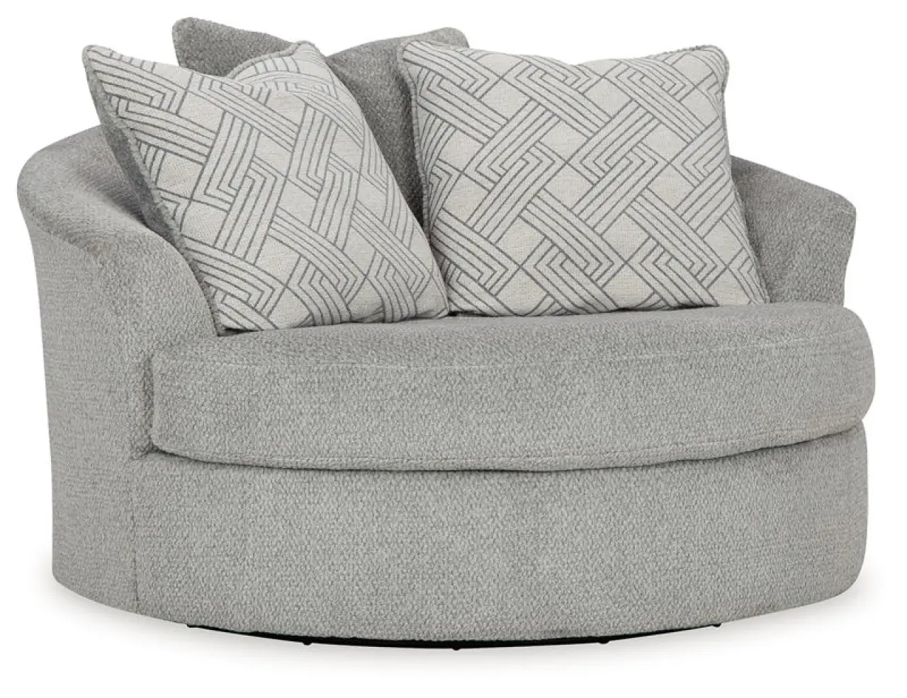 Casselbury - Oversized Swivel Accent Chair - Cement