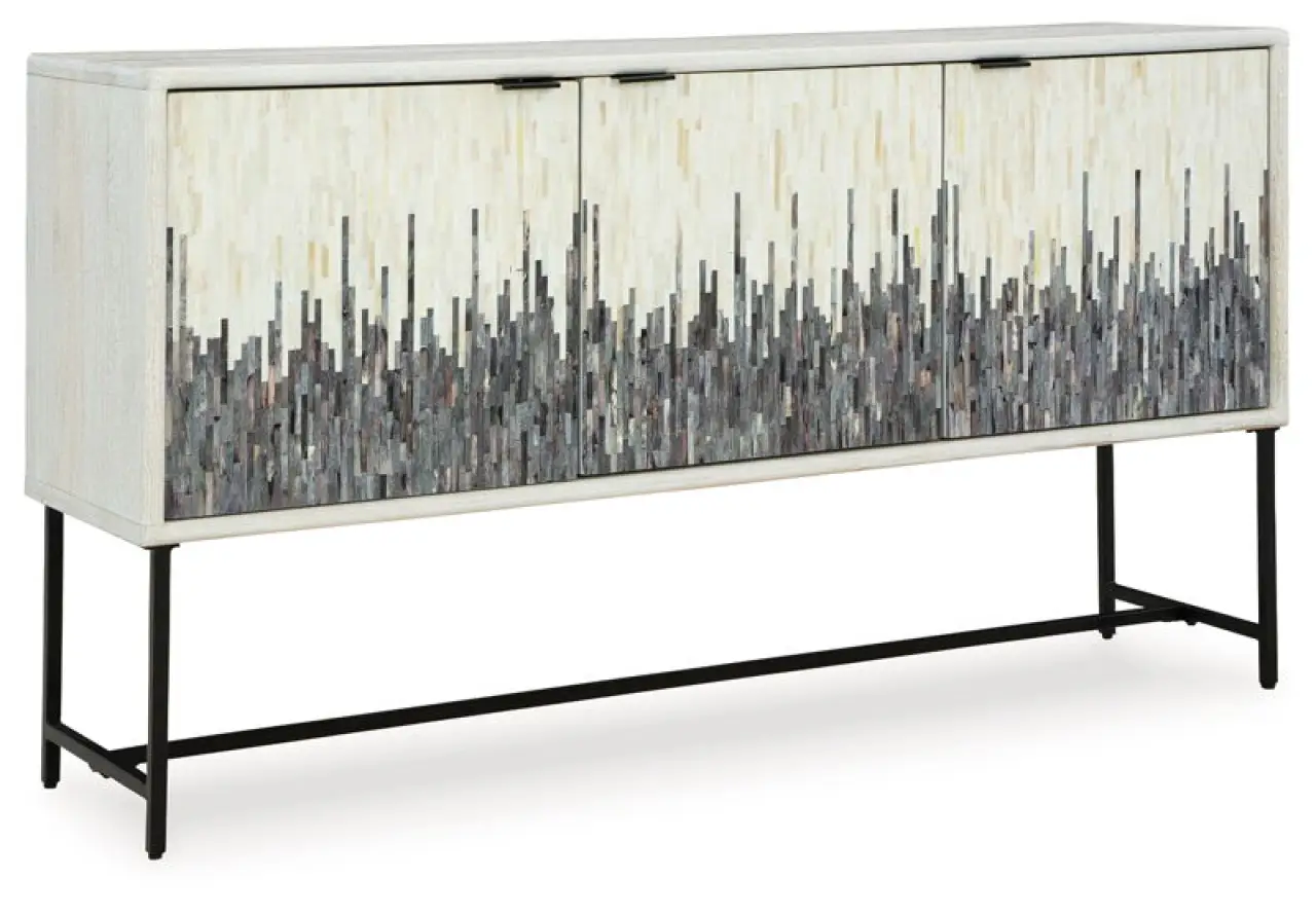 Freyton - Accent Cabinet - White / Gray