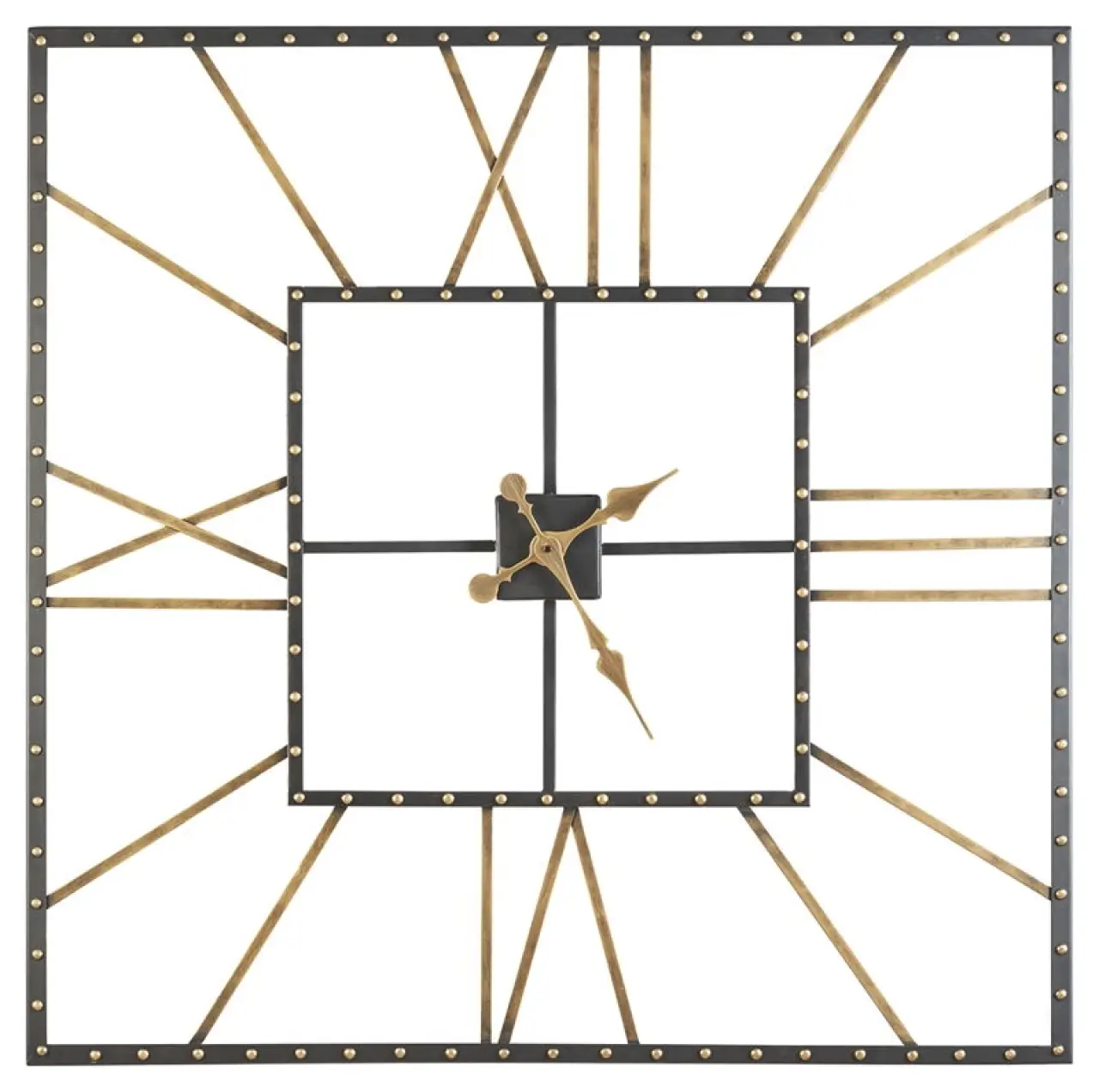 Thames - Wall Clock - Black / Gold Finish