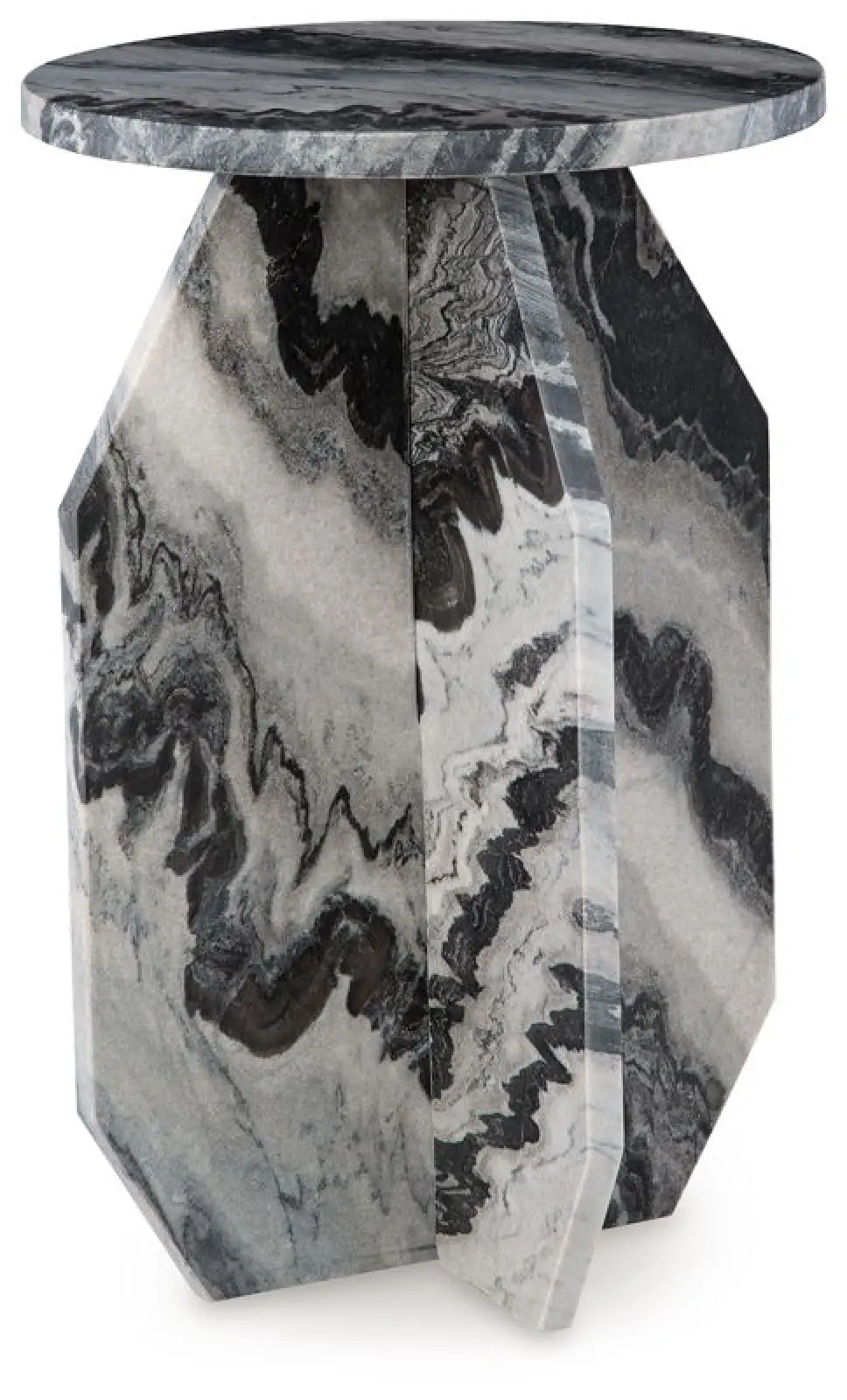 Wrenlane - Accent Table - Black / White / Taupe