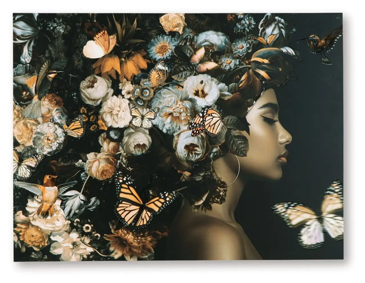Valfer - Wall Art - Orange / Black / White