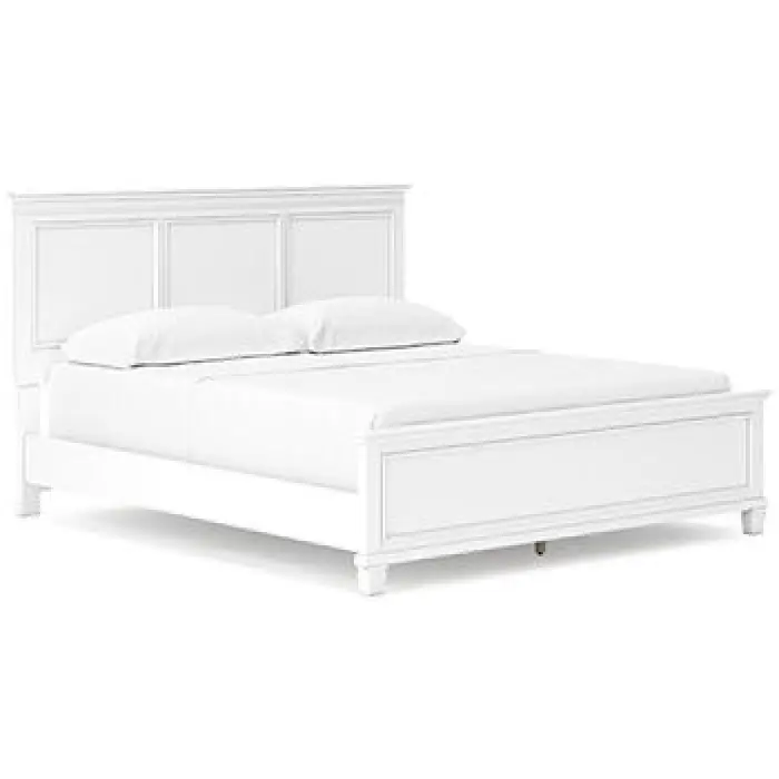 Fortman - California King Panel Rails - White