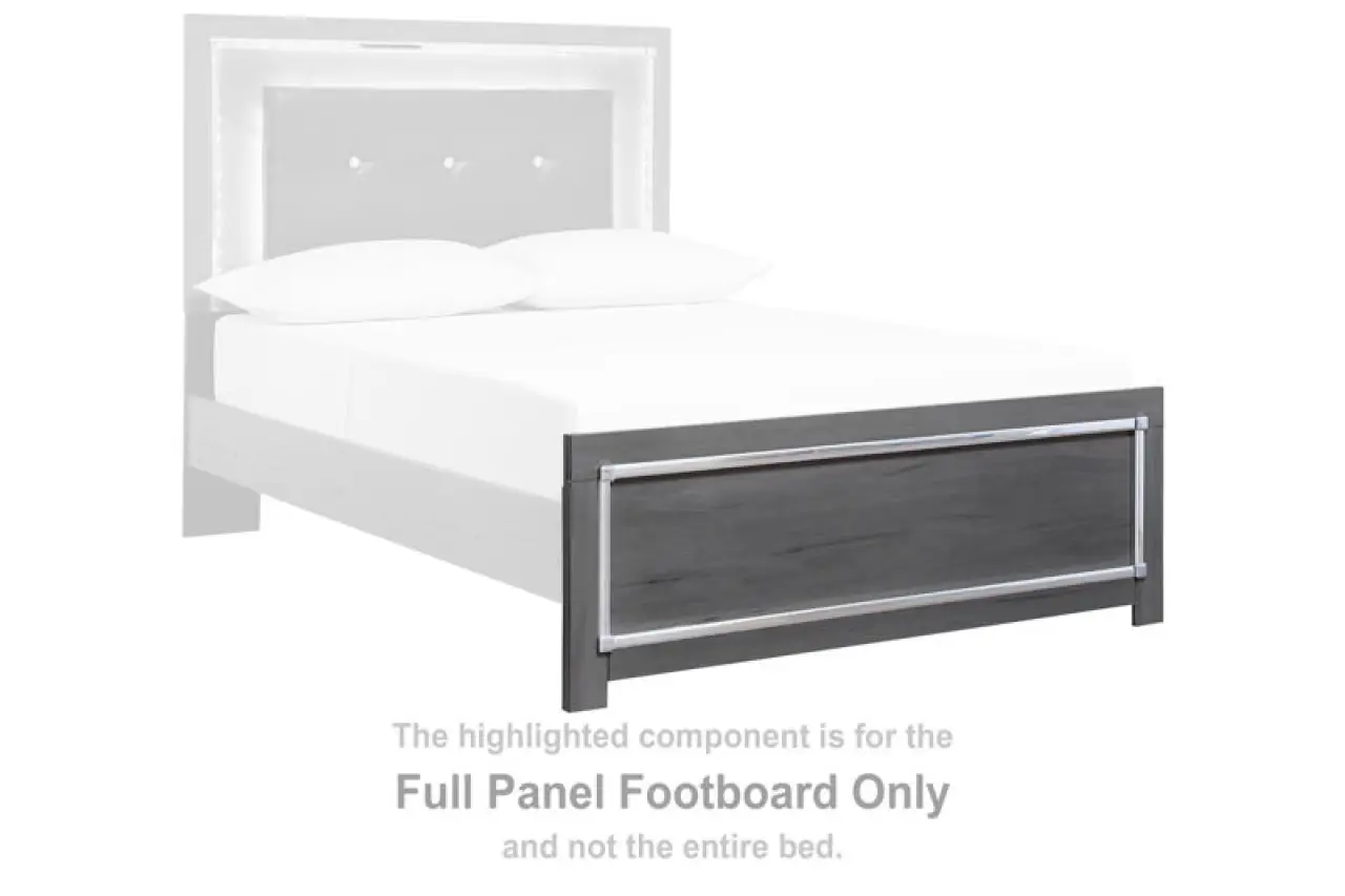 Lodanna - Full Panel Footboard - Gray