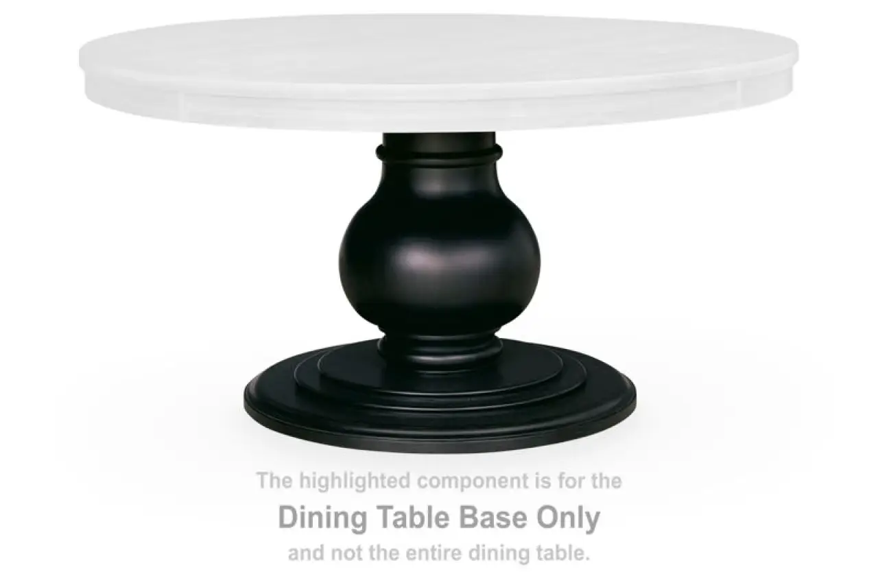 Ridgester - Round Dining Room Table Base - Black