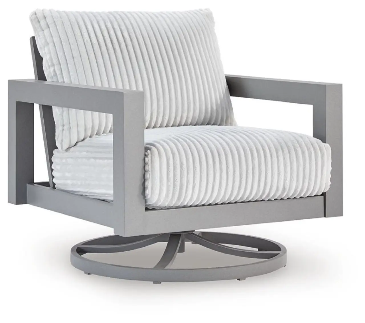 Hurley Park - Swivel Chair With Cushion - Gray