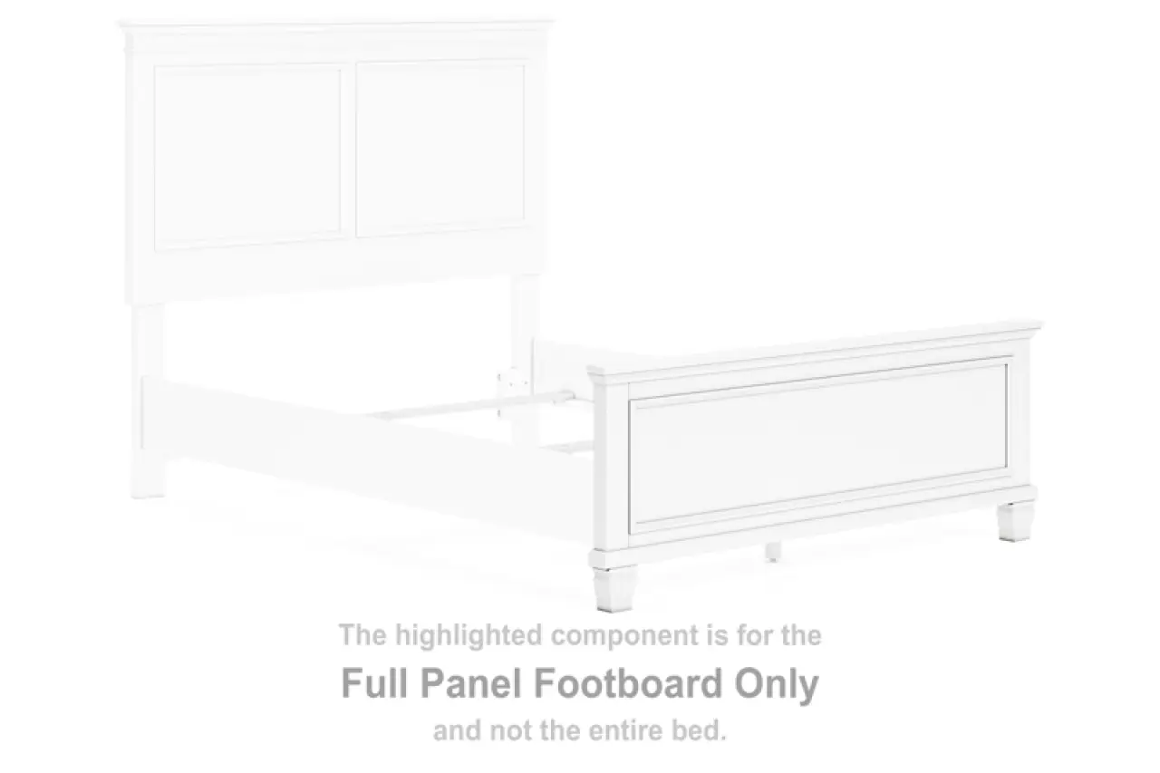Fortman - Full Panel Footboard - White