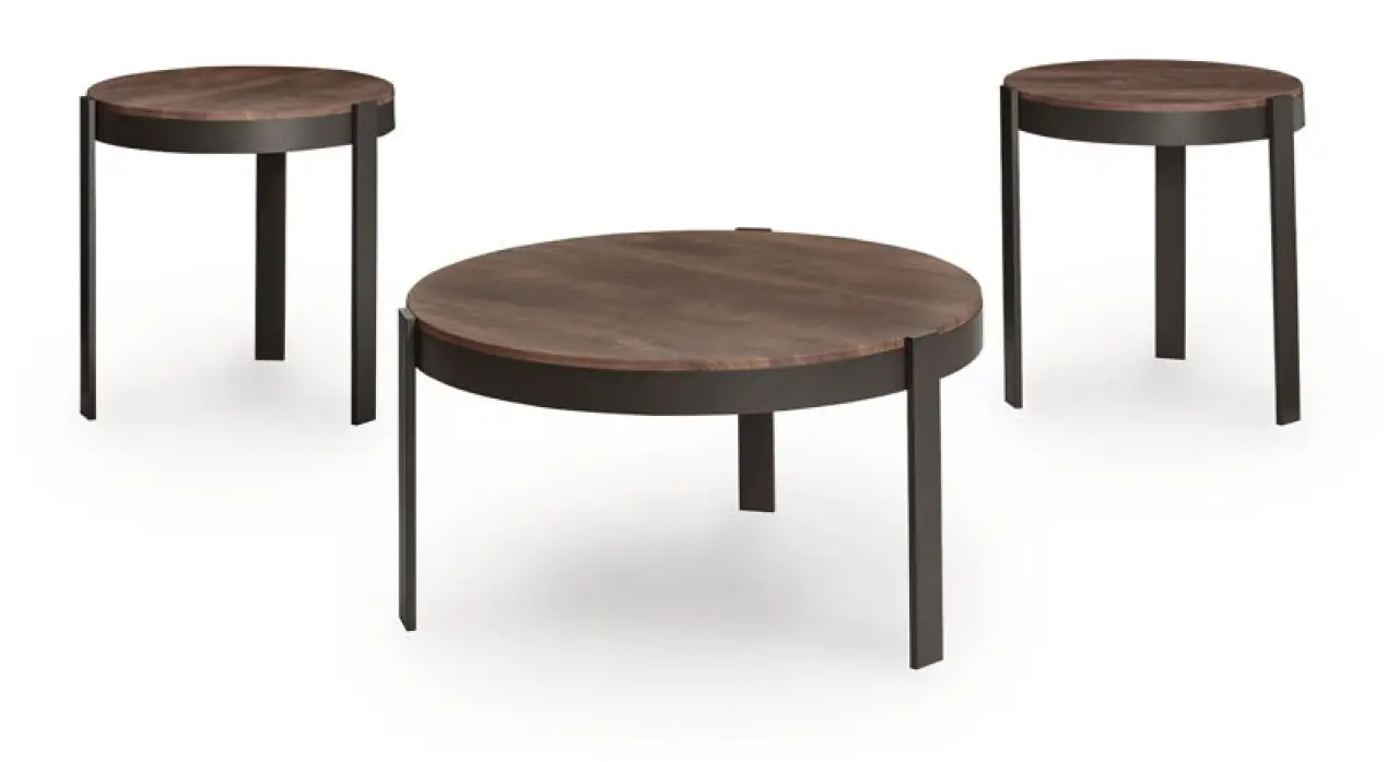 Horizon Hills - Occasional Table Set (Set of 3) - Brown / Black