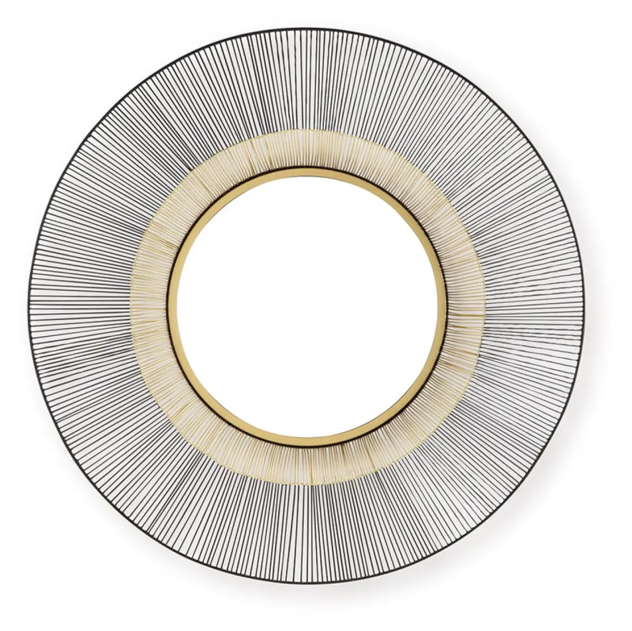 Dallmen - Accent Mirror - Black / Gold Finish