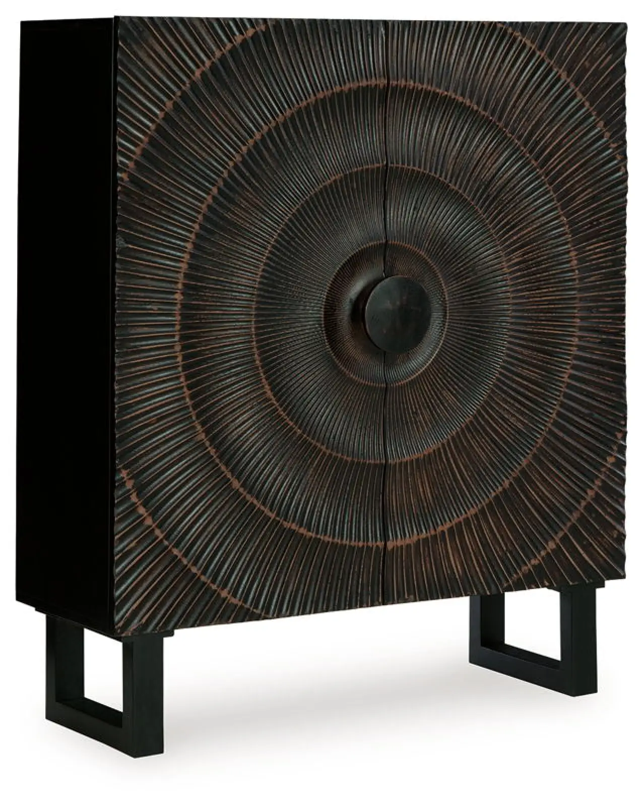 Fosterman - Accent Cabinet - Distressed Black