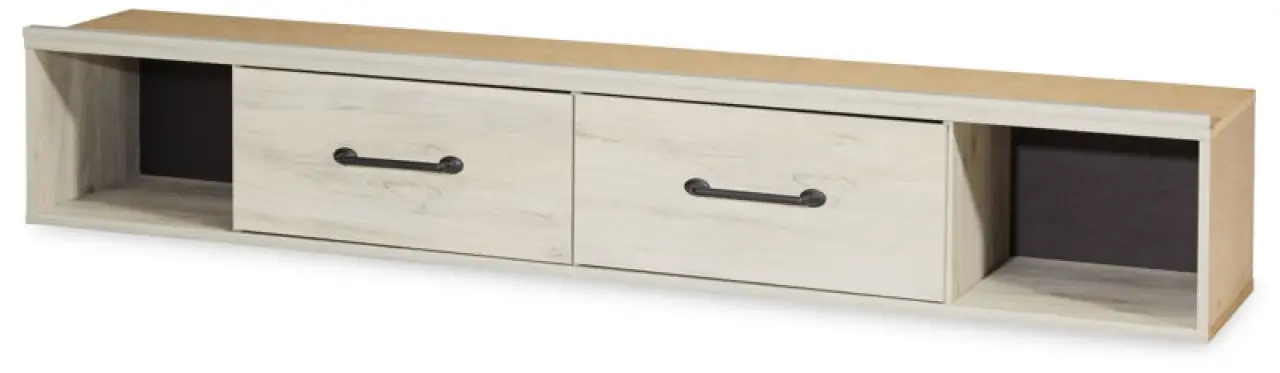 Cambeck - Q/K Side Storage w/Rail - Whitewash