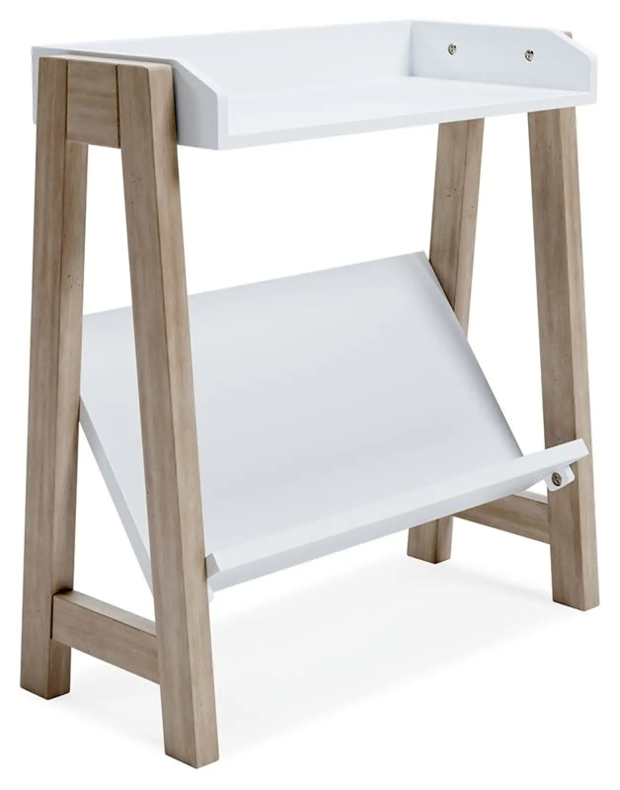 Blariden - Small Bookcase - White / Tan