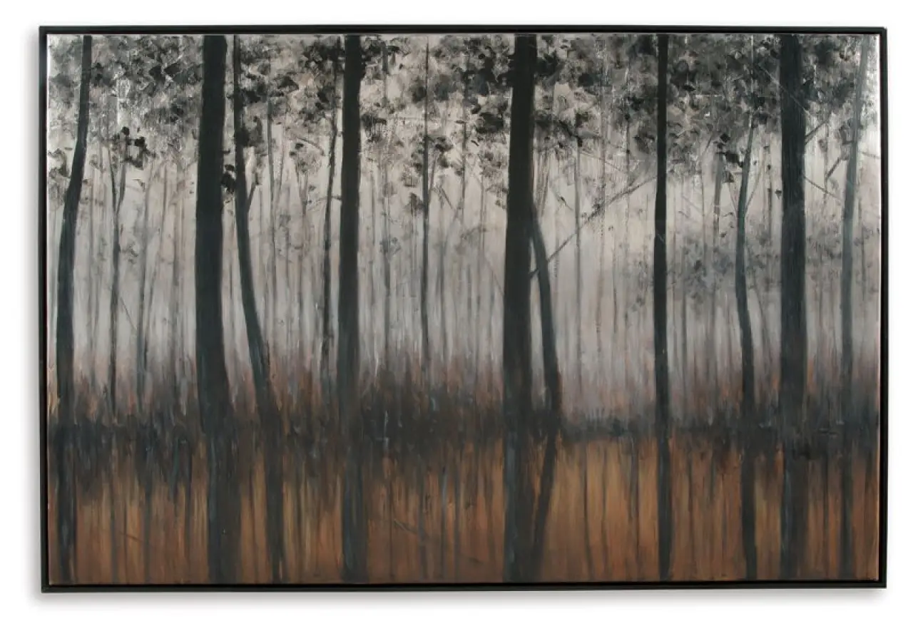 Philyra - Wall Art - Black / Orange / Silver