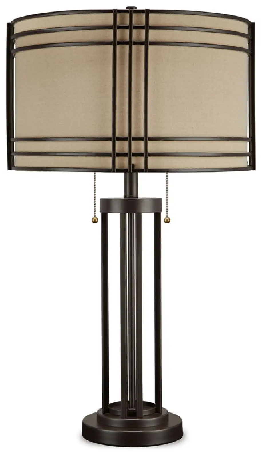 Hanswell - Metal Table Lamp  - Dark Brown