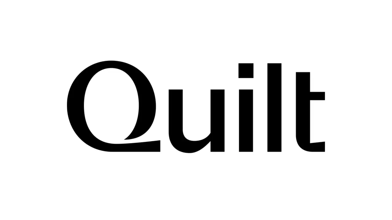 The word Quilt in black text on a white background with a small u and large letters.