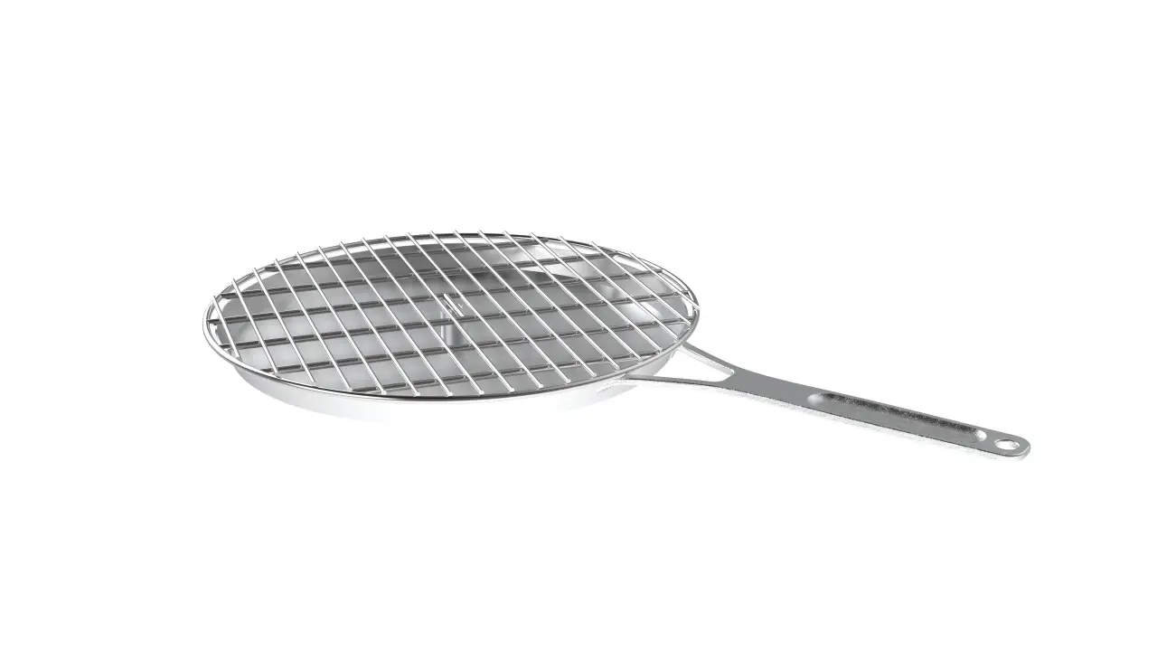 Grease Pan with Rotary Broiling Grill