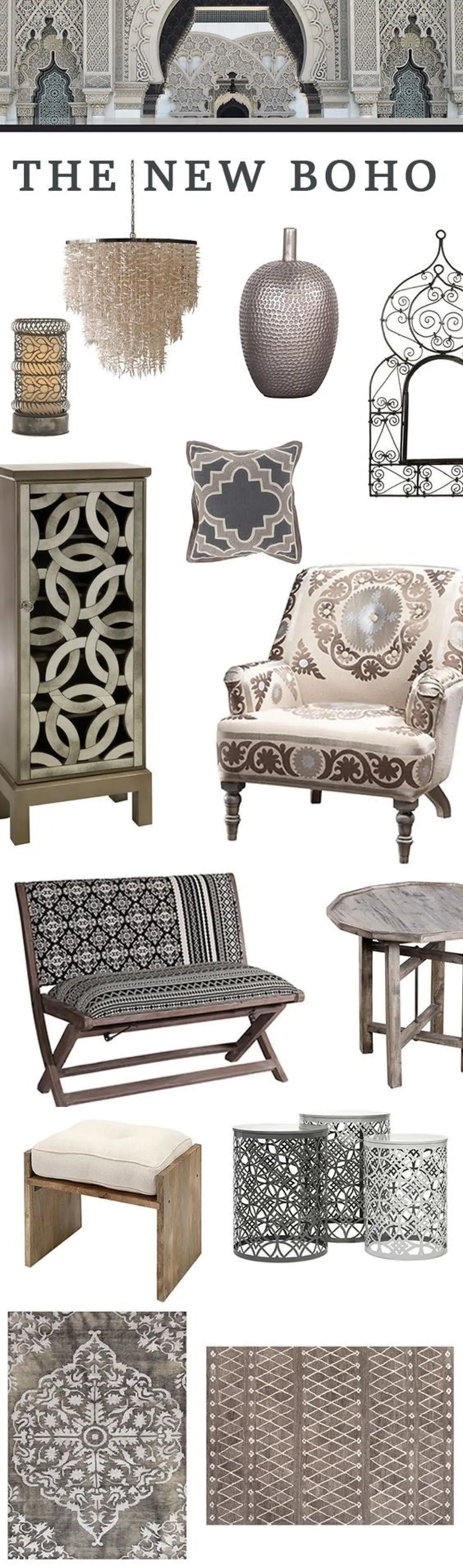 Arabesque shape in interior design