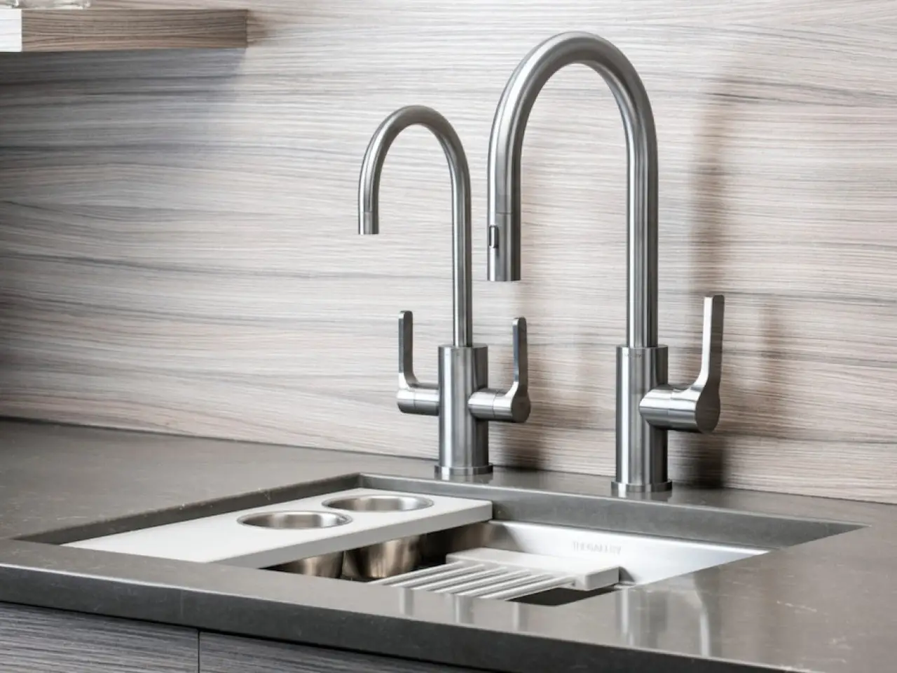 silver kitchen faucets stainless steel sink