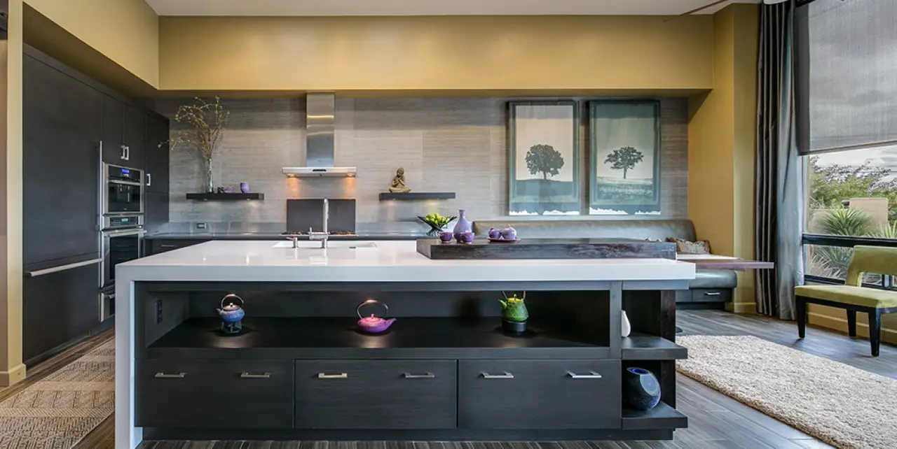 Gray Wood Mode Cabinets