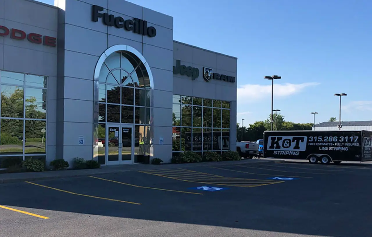 car dealership parking lot