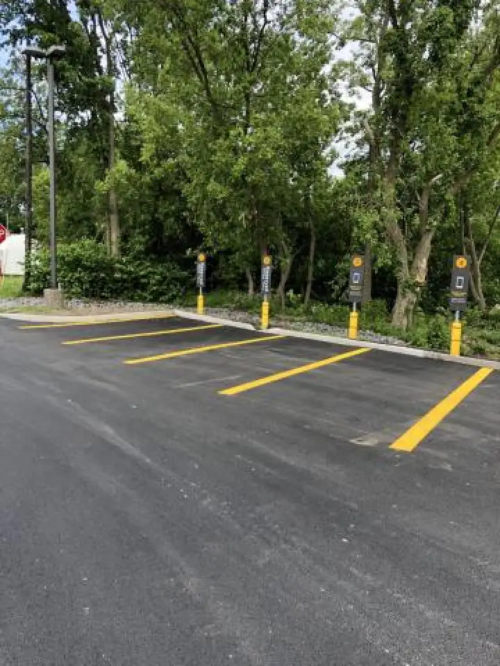 painted mcdonalds parking lot lines