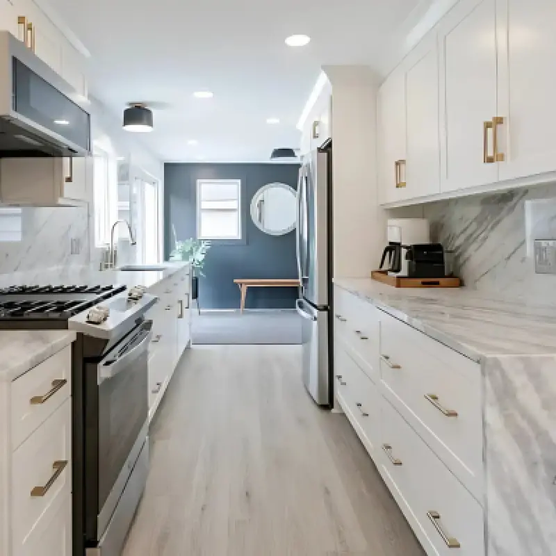 kitchen with quartzite countertops