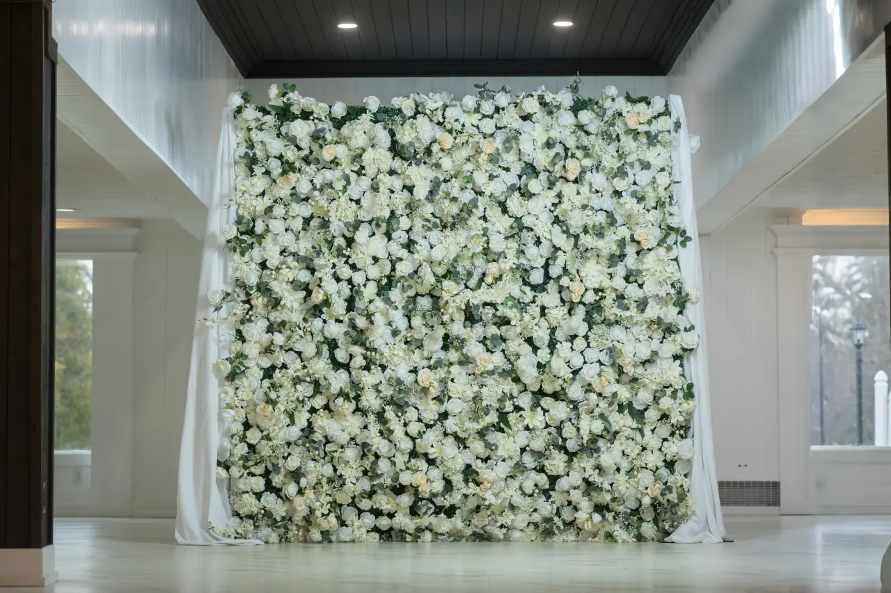 Champagne Toast flower wall