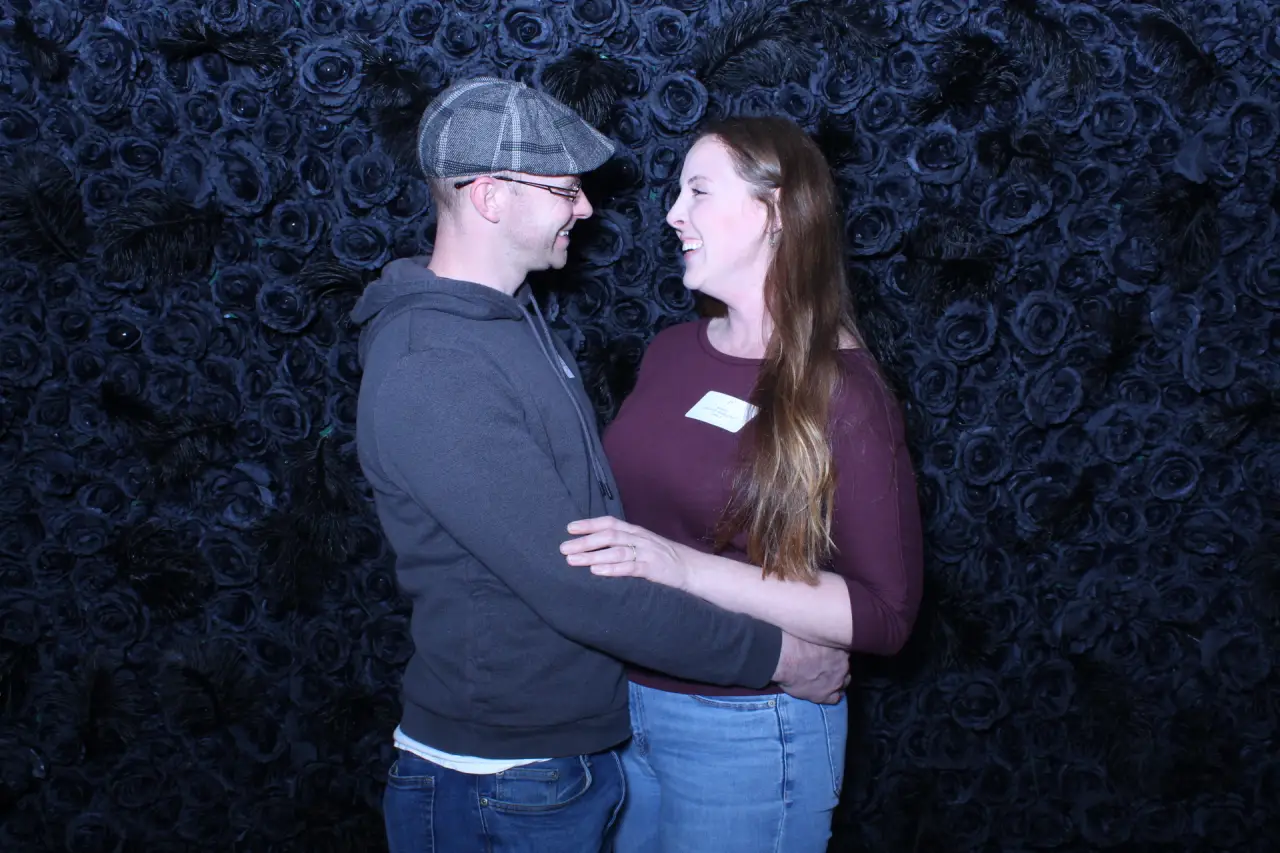 Midnight Bloom photo booth view