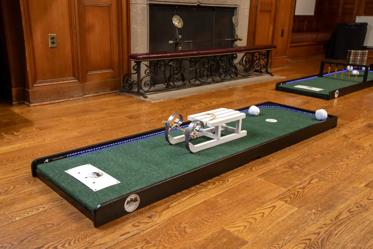 Winter Mini Golf setup hole 1