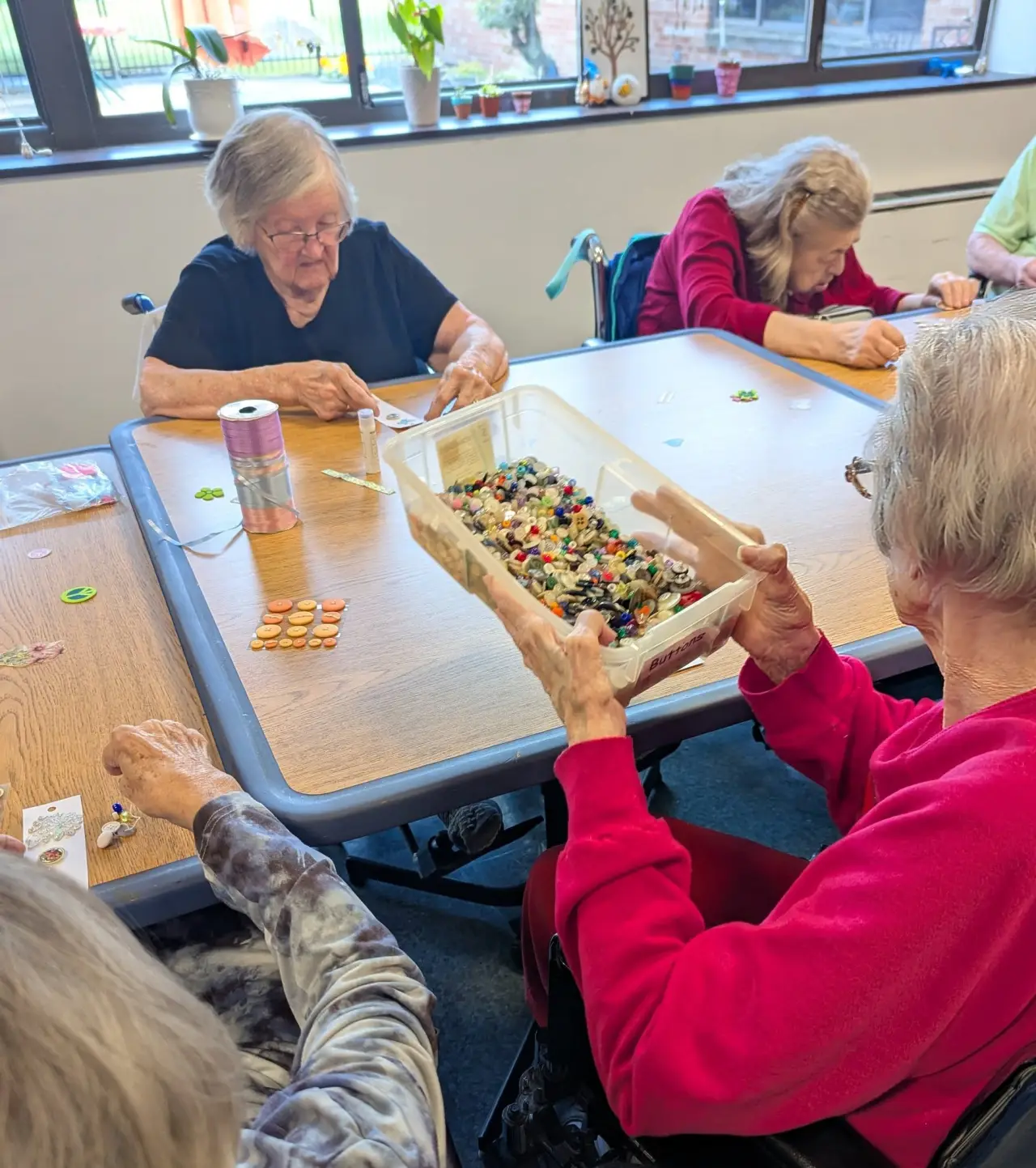 Women's Club bookmark making