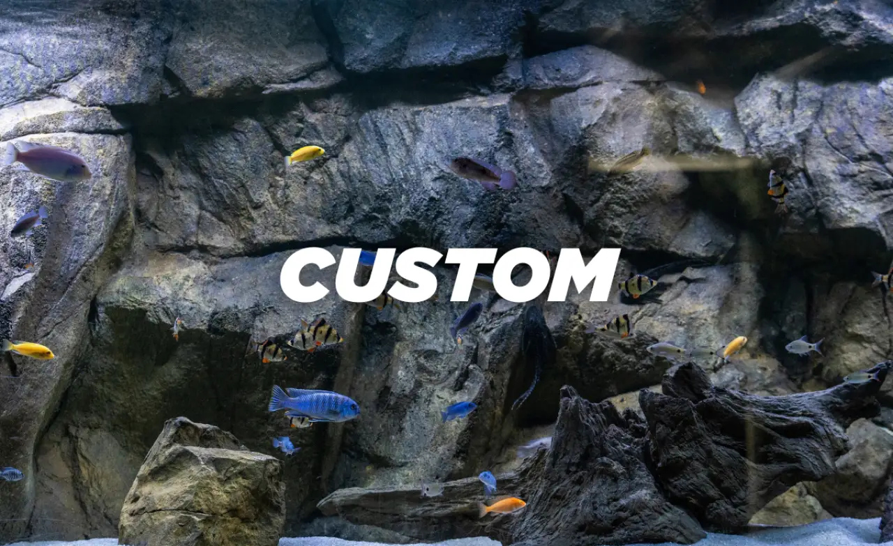 Custom size 3D backgrounds for fish