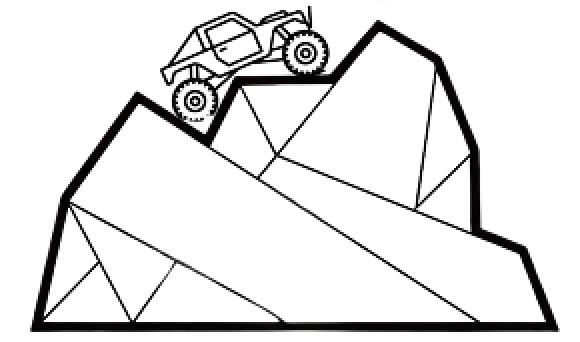 rock mountain outline icon