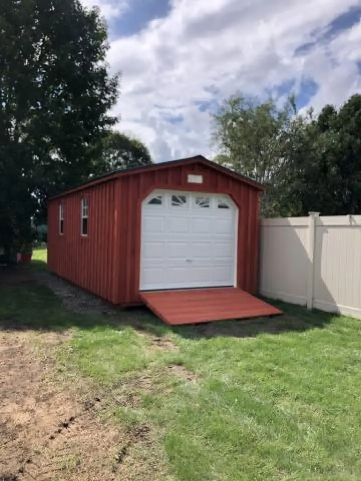 Red shed exterior Western NY