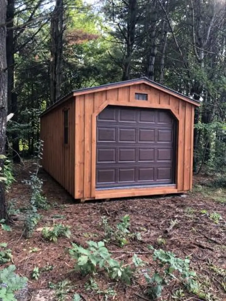 Shed in forest setting Western NY