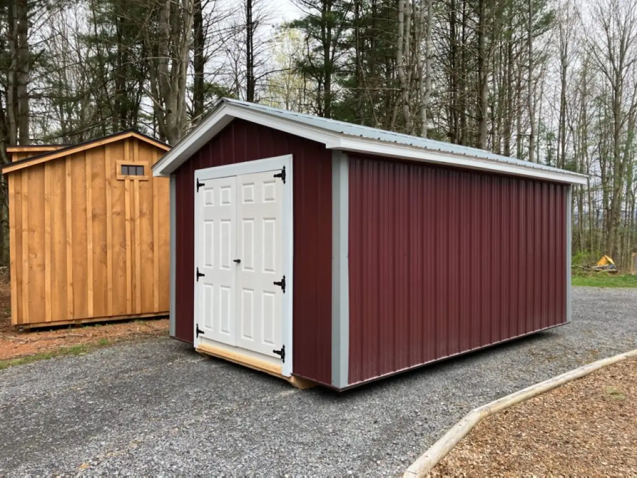 Shed with metal siding
