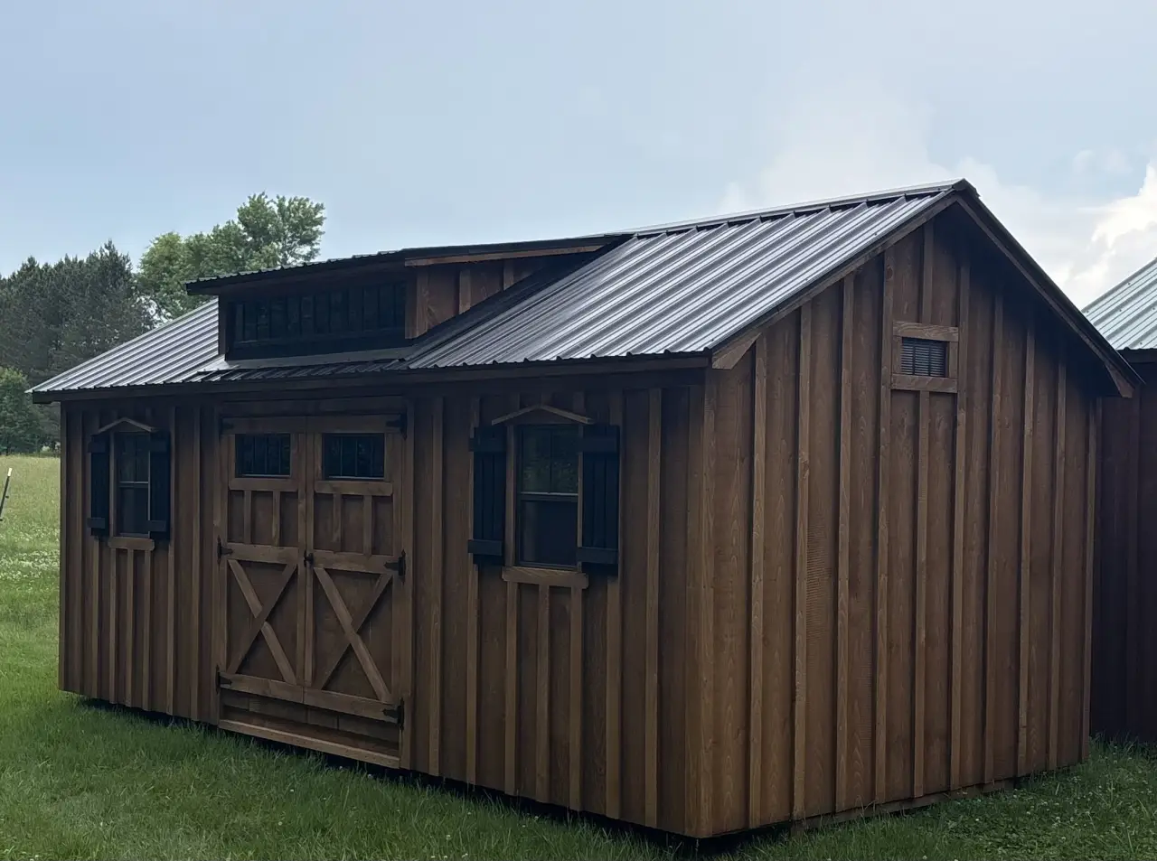 10x20 Rustic Dormer Shed